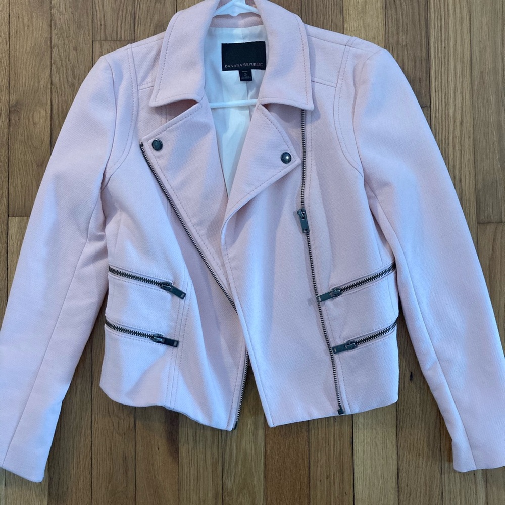 Banana republic Blush Pink Blazer with Zippers